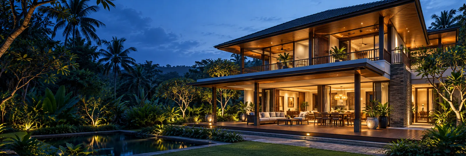 ภาพแนวคิดบ้านเขตร้อนประกอบสาระความรู้